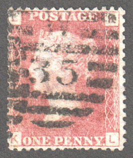 Great Britain Scott 33 Used Plate 148 - KL - Click Image to Close